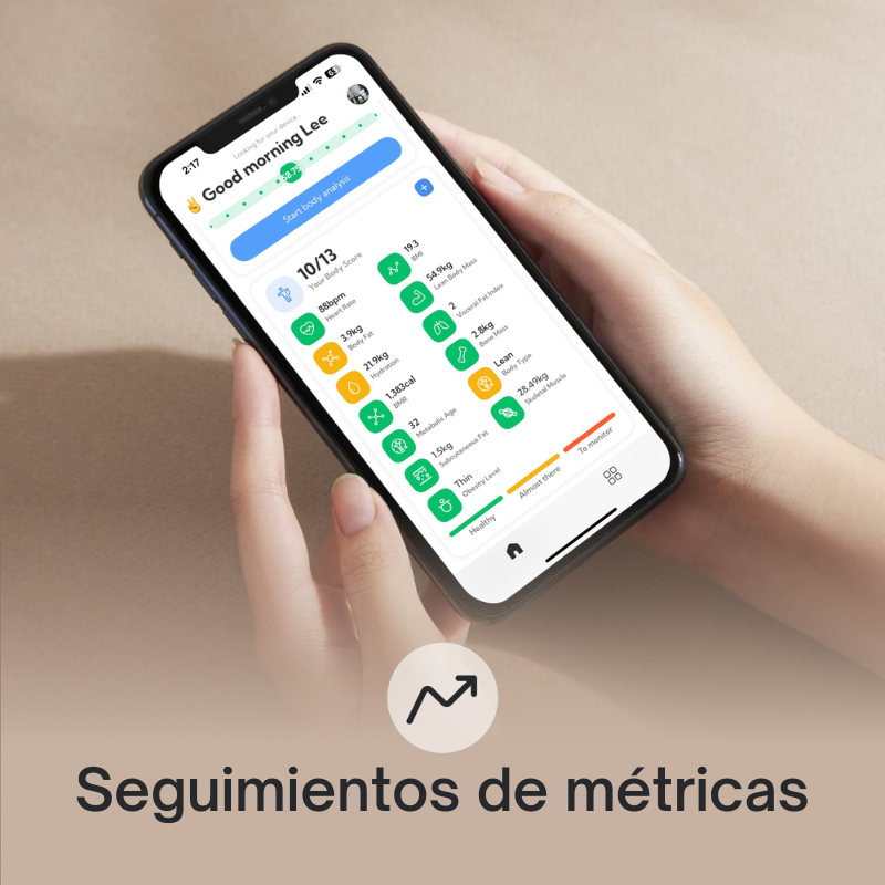 Báscula Inteligente VITA Blanco: Tu Analizador Corporal Completo con 13 Métricas de Salud