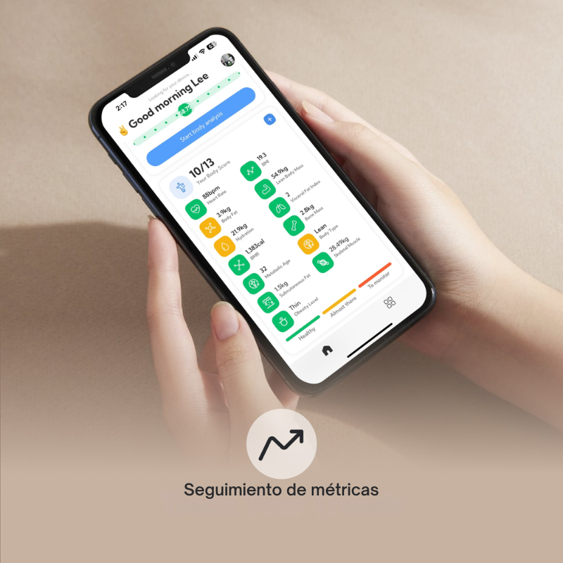 SENSORI+ Blanco: Báscula Inteligente WiFi con Análisis Biométrico de 19 Métricas