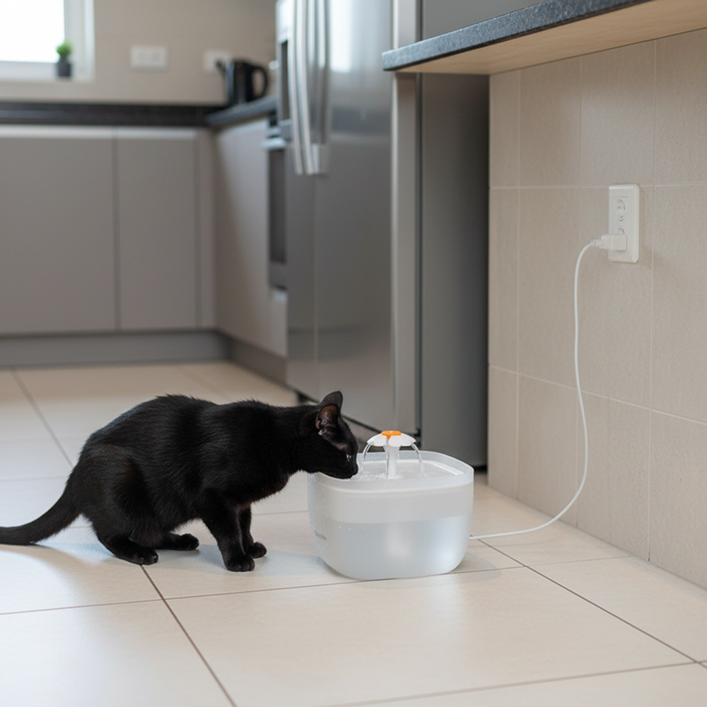 PAWQUENCH: Fuente de Agua Ultrasilenciosa con Triple Filtro