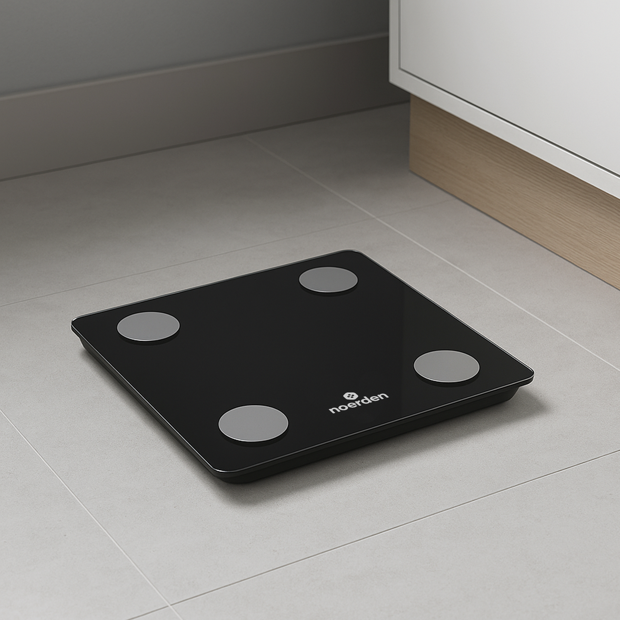 NOERDEN VITA Negro | Báscula Inteligente Bluetooth con 13 Métricas de Composición Corporal