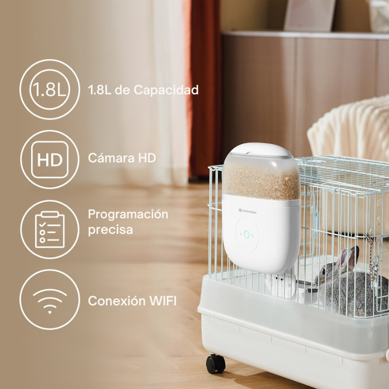 HOPPY: Alimentador con Cámara HD y WiFi 5G para Mascotas