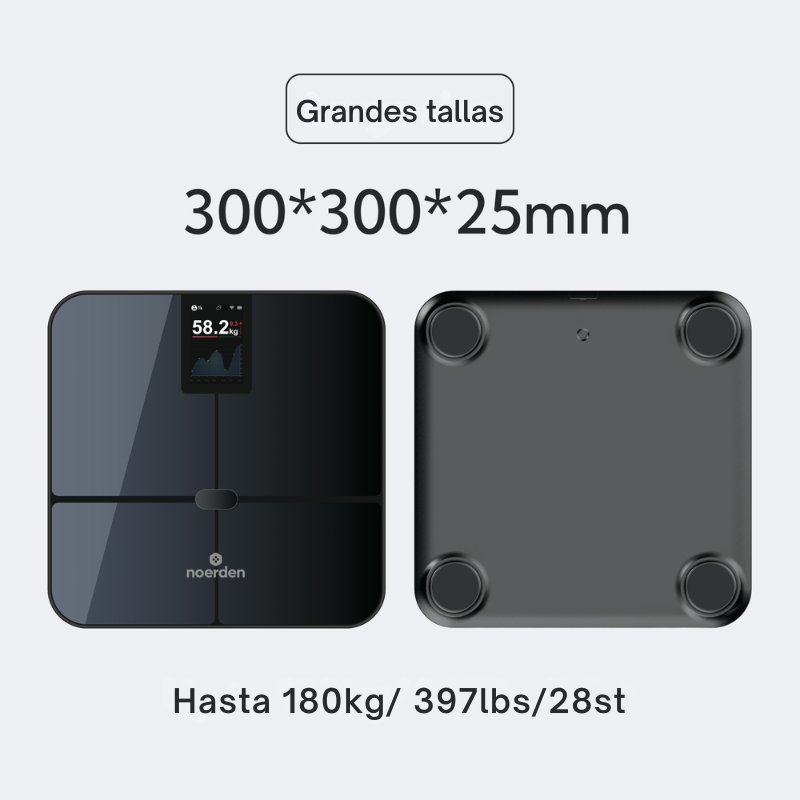 SENSORI+ Negro: Báscula Inteligente WiFi con Análisis Biométrico de 19 Métricas
