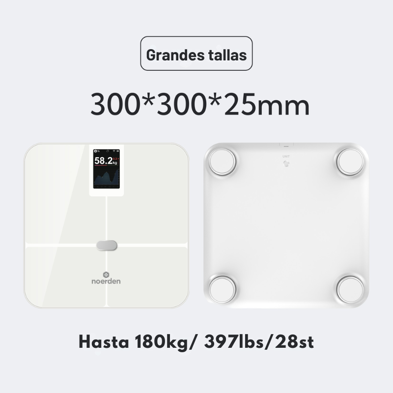 SENSORI+ Blanco: Báscula Inteligente WiFi con Análisis Biométrico de 19 Métricas
