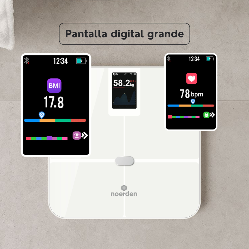 SENSORI+ Blanco: Báscula Inteligente WiFi con Análisis Biométrico de 19 Métricas