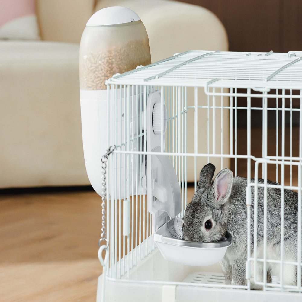 HOPPY comedero cámara mascotas pequeños animales jaula