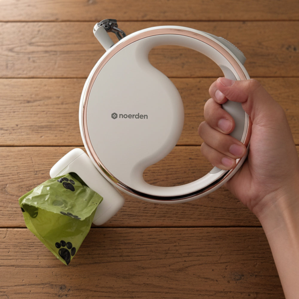NOERDEN LUMI LEASH | Correa Retráctil 4 en 1 para Perros con Linterna LED Recargable USB-C