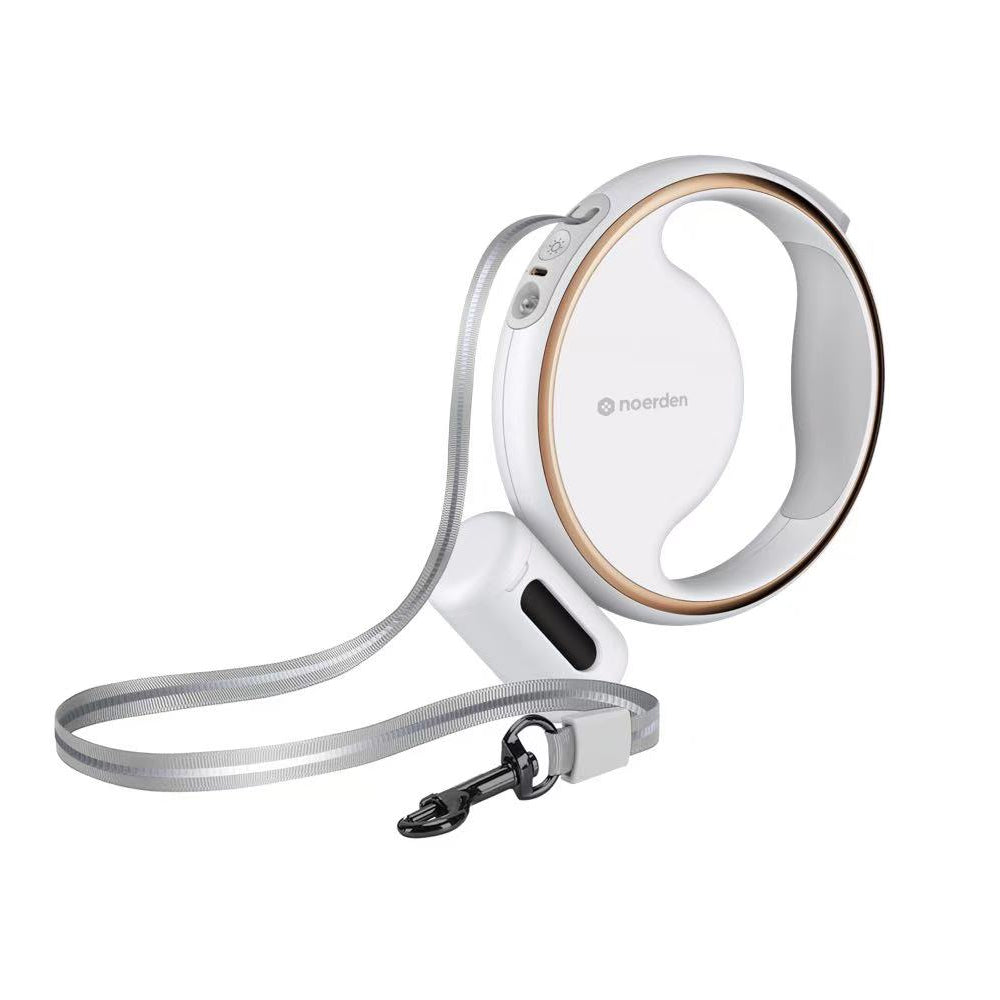 NOERDEN LUMI LEASH | Correa Retráctil 4 en 1 para Perros con Linterna LED Recargable USB-C