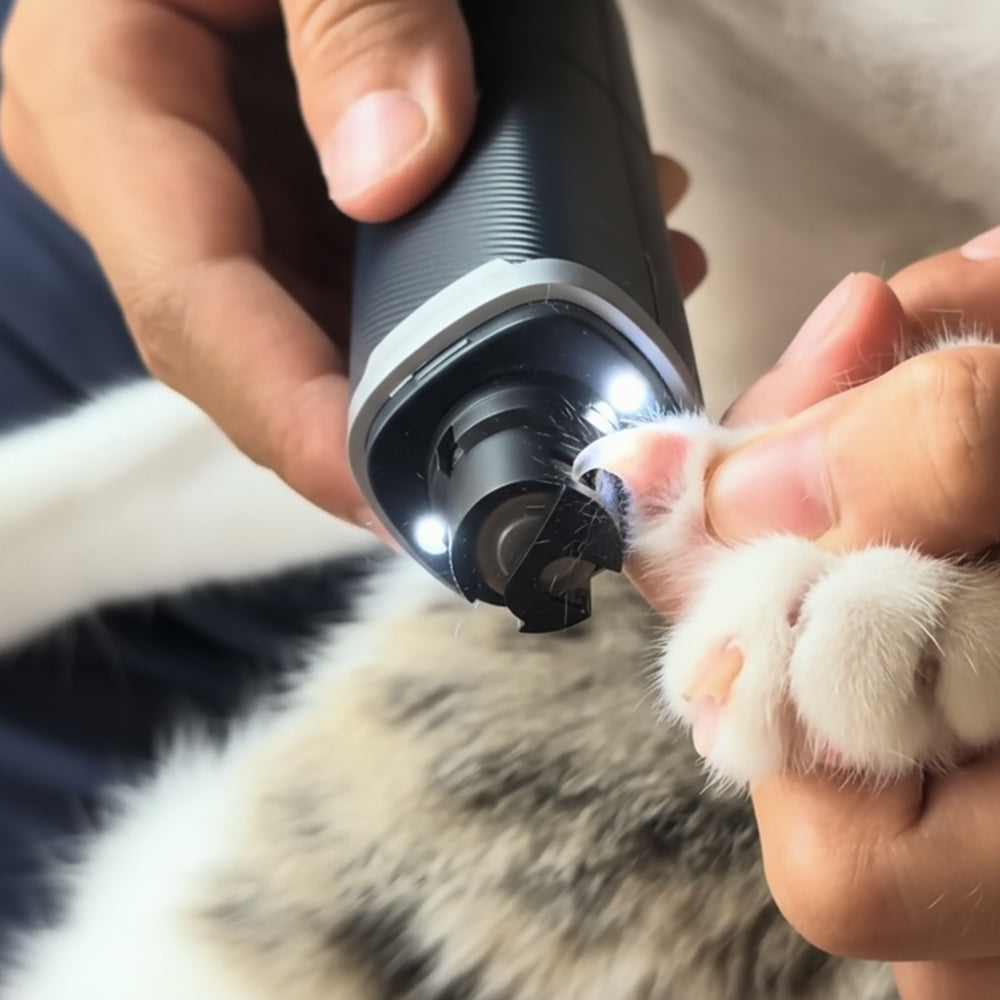 NOERDEN PAWMANI | Lima Eléctrica Silenciosa para Uñas de Mascotas - LED Dual 3 Velocidades