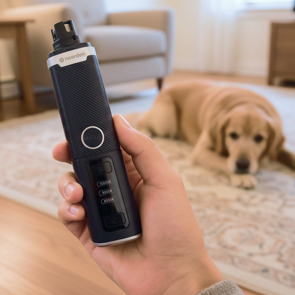 NOERDEN PAWMANI | Lima Eléctrica Silenciosa para Uñas de Mascotas - LED Dual 3 Velocidades