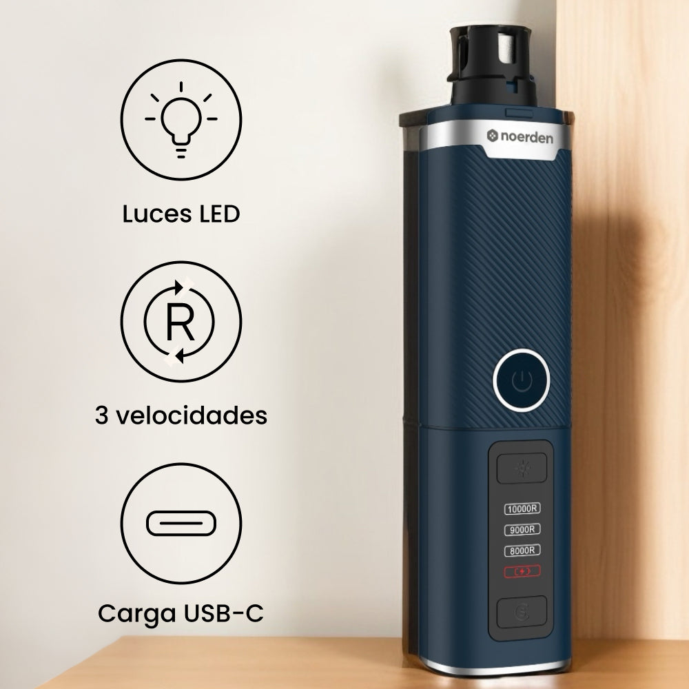 NOERDEN PAWMANI | Lima Eléctrica Silenciosa para Uñas de Mascotas - LED Dual 3 Velocidades
