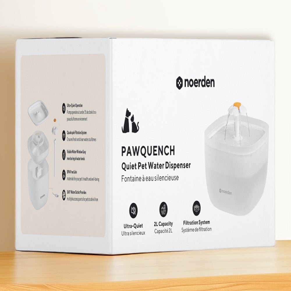 PAWQUENCH: Fuente de Agua Ultrasilenciosa con Triple Filtro