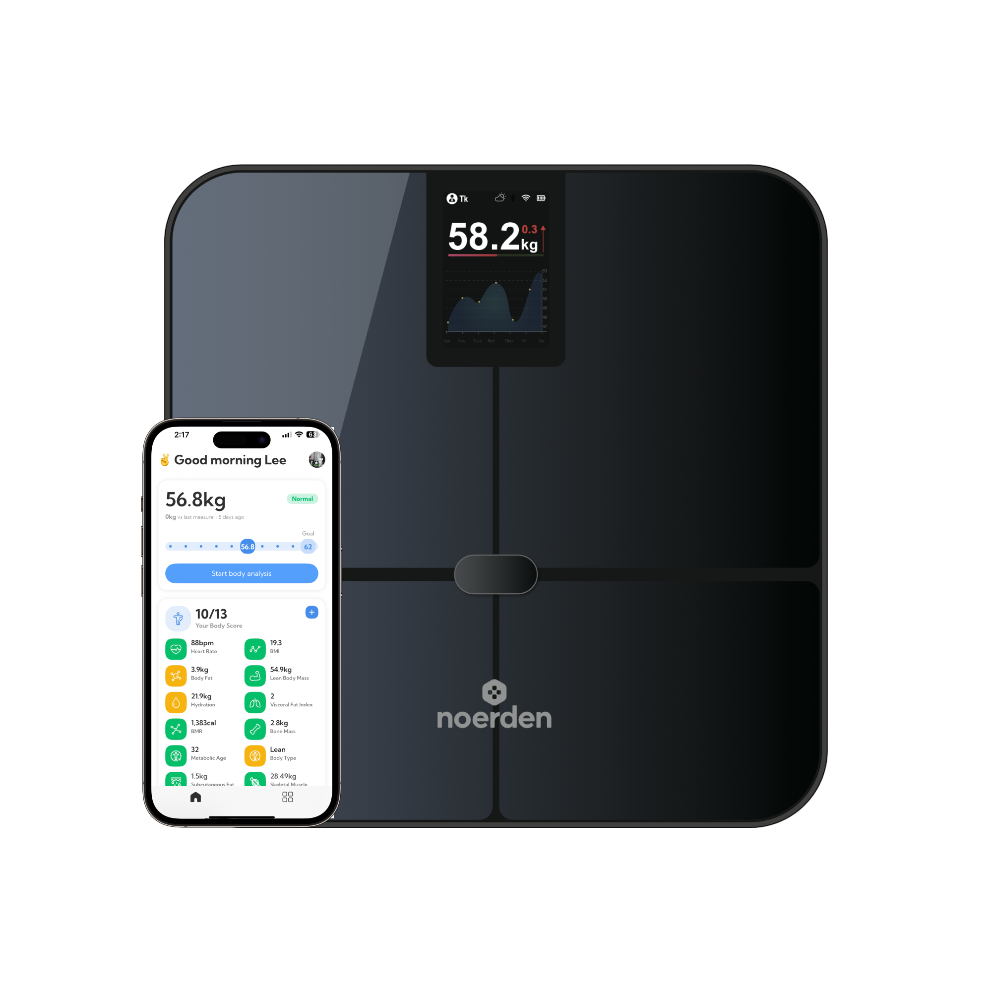 SENSORI+ Negro black smart smart scale