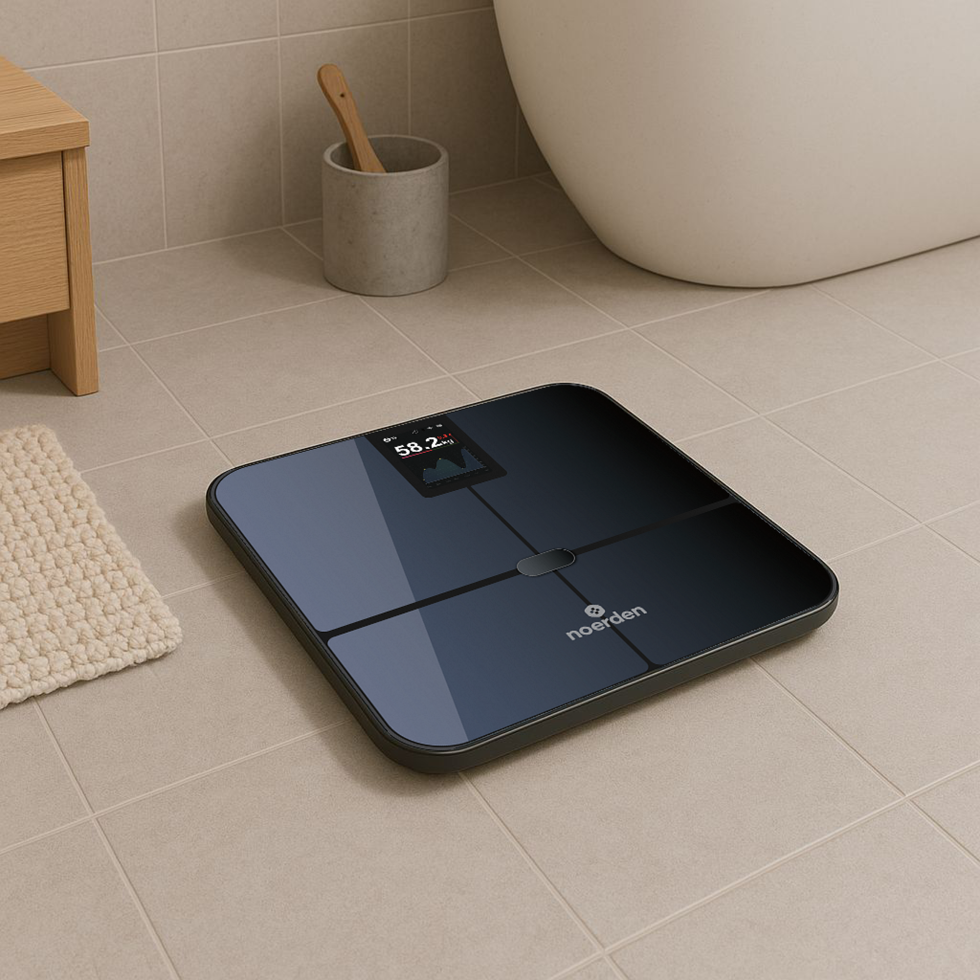 SENSORI+ Negro black smart device display showing metrics and interface