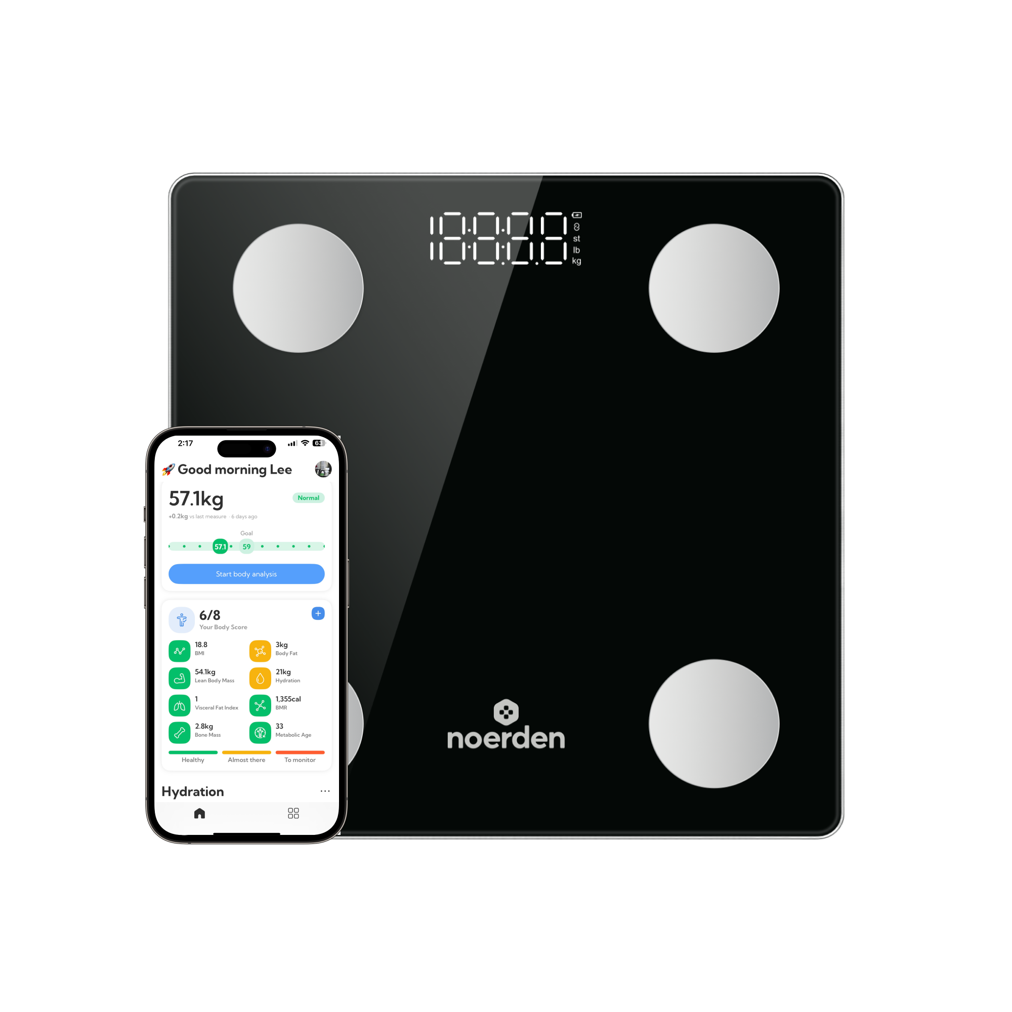 Báscula Inteligente VITA Negro black smart smart scale