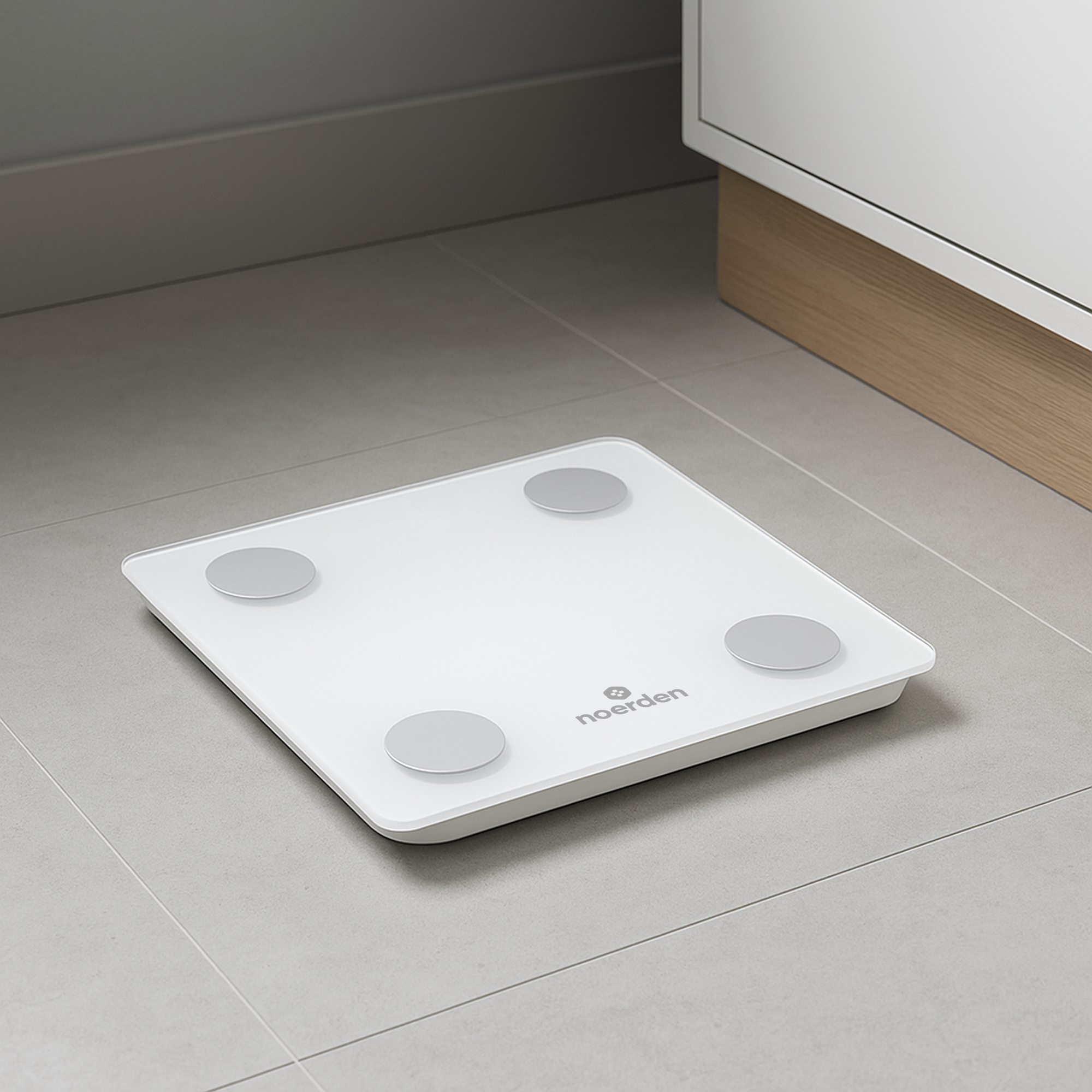 NOERDEN VITA Blanco | Báscula Inteligente Bluetooth con 13 Métricas de Composición Corporal