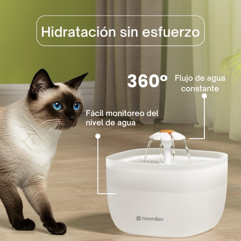 PAWQUENCH: Fuente de Agua Ultrasilenciosa con Triple Filtro